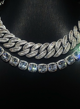 Mr.Bling同款dzknow方钻古巴项链