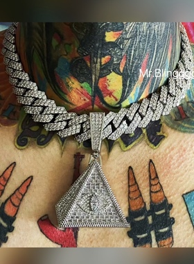 Mr.Bling混镶全视之眼金字塔吊坠