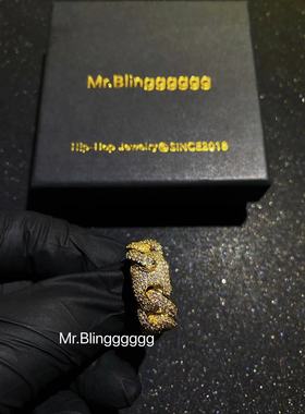 Mr.Bling实心猪鼻古巴混合戒指
