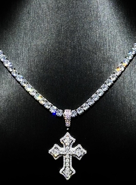 Mr.Bling情侣满钻小十字架吊坠