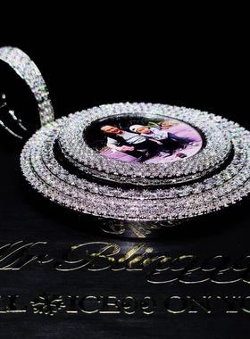 Mr.Bling定制款满钻旋转照片吊坠