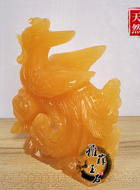 摆件书房玉器凤凰工艺品