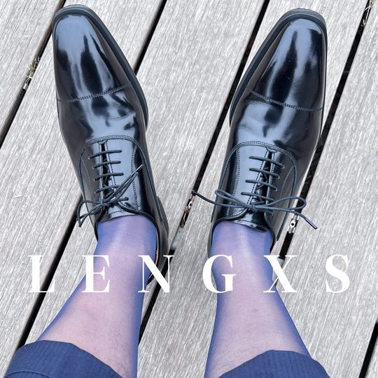 【2双装】LENGXS男士商务中筒日系牛奶丝正装丝袜超薄素面西装袜