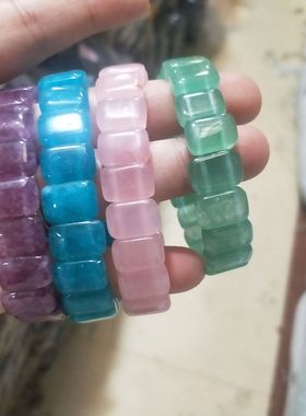 玛瑙蓝绿色配饰佩戴礼品东陵玉