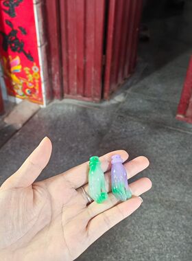 玉阅珠宝巴山飘绿佛手玉坠