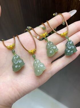 玉阅珠宝和田玉小象吊坠百搭