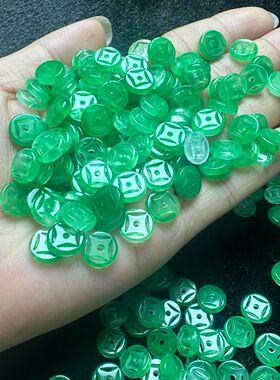 仿干青冰绿冰晴10MM玉石串珠