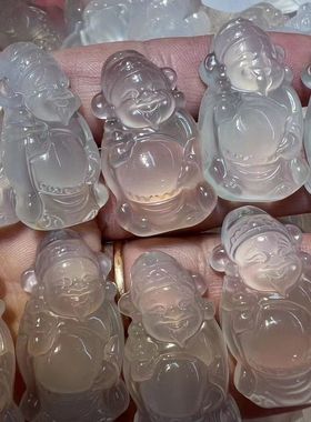 高冰荔枝冻玛瑙财神玉坠财源广进