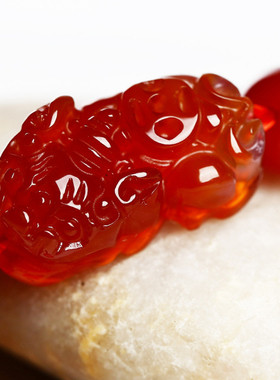 天然貔貅玉阅珠宝玉髓民族风情侣