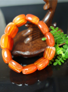 巴西时尚款风红玛瑙手串