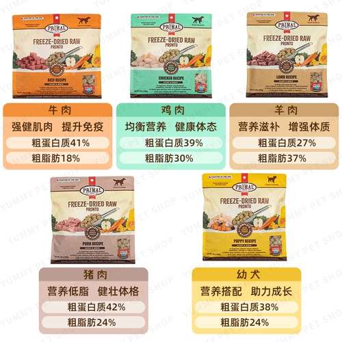 Primal Dog Frozen Disced Meat зерна PR свежие мясо щенки основные продукты питания Партнер Дополнительный тренировки с едой.