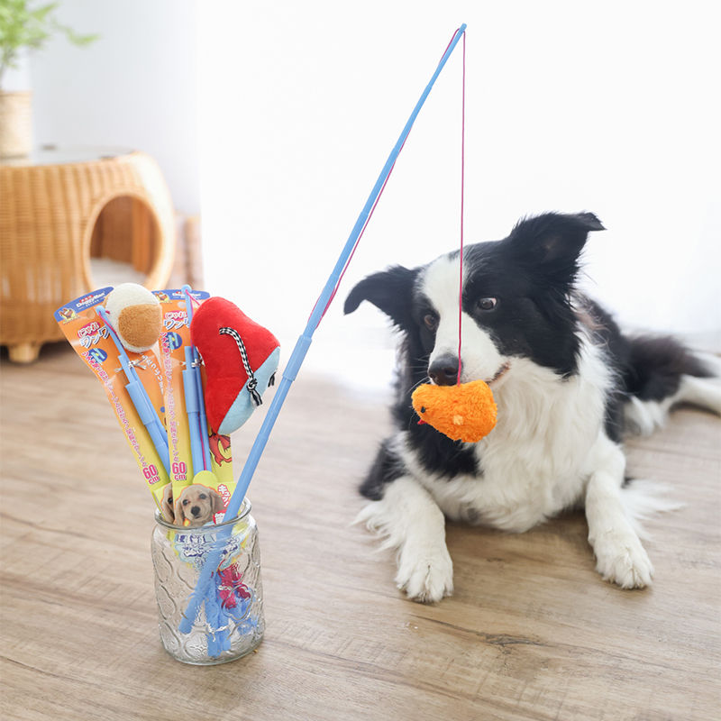 日本多格漫调皮汪汪逗犬棒发声毛绒狗狗玩具中小型犬互动陪伴玩具