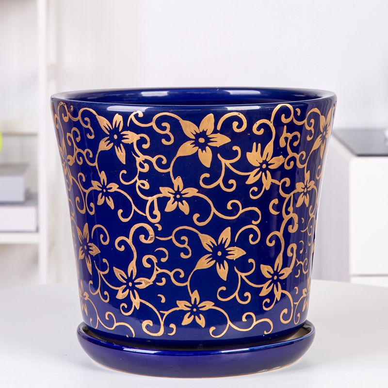 陶瓷花盆带分体托盘透气性好个性室内桌面绿植盆室外简约大花盆,淘宝优惠券,粉丝福利购,淘宝优惠卷