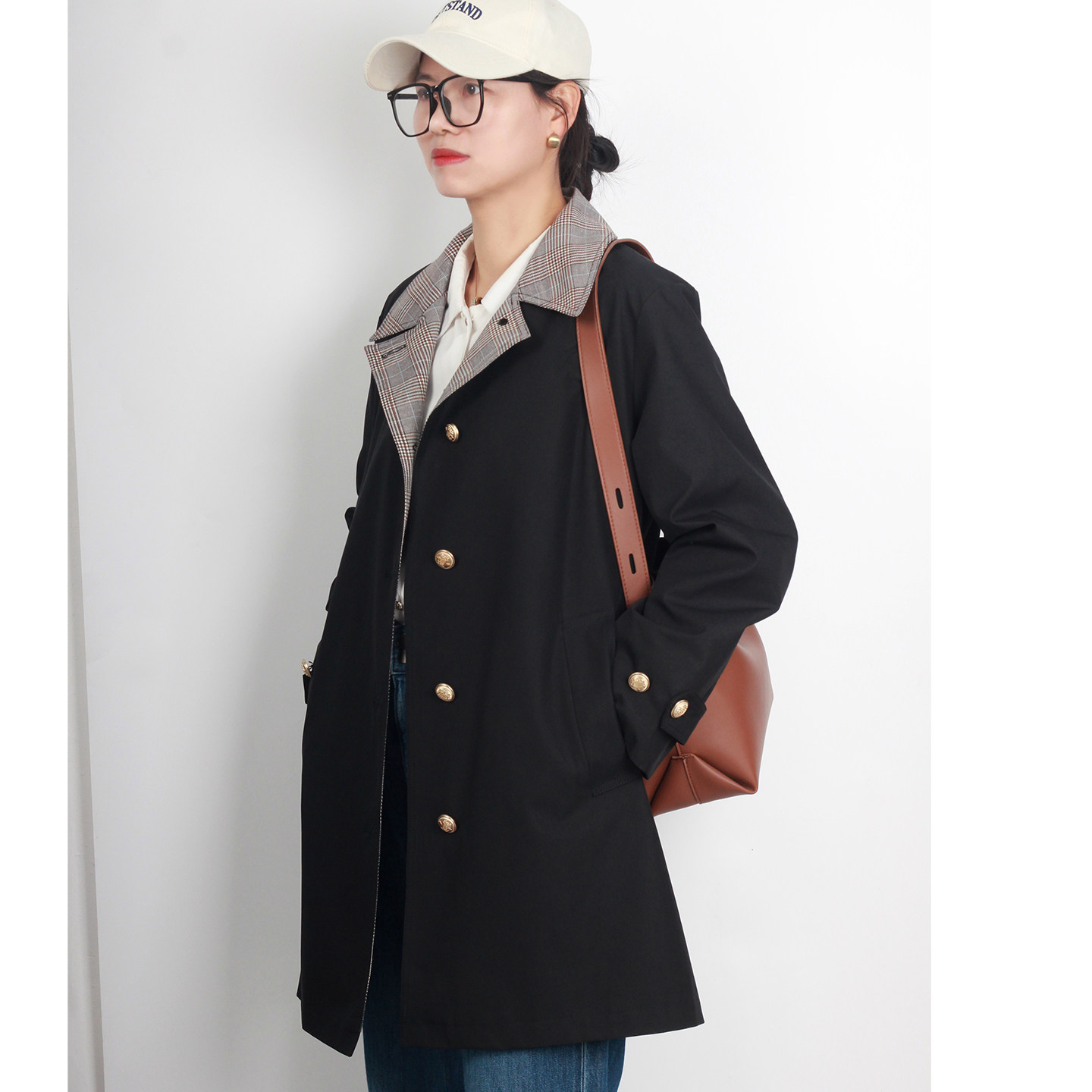 显瘦 加肥加大码风衣外套女装新款英伦风200斤胖mm中长款2026春秋,淘宝优惠券,粉丝福利购,淘宝优惠卷