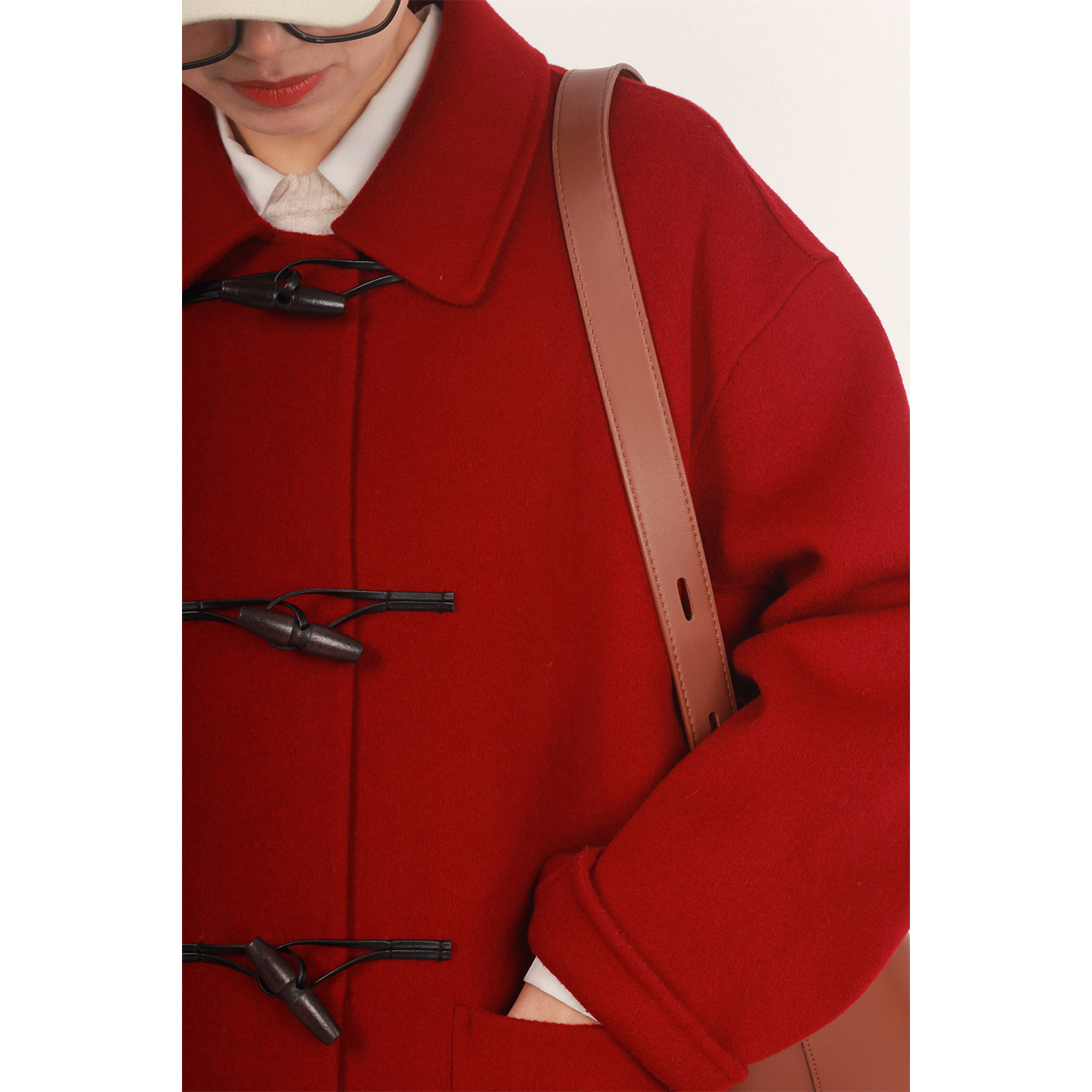 显瘦牛角扣加肥加大码双面羊绒大衣胖mm200斤新款女装短毛呢外套,淘宝优惠券,粉丝福利购,淘宝优惠卷