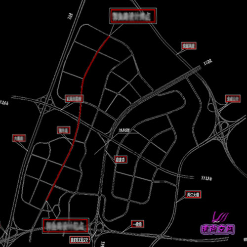 市政道路施工图CAD设计图纸断面标线布置图QL01标注板设计图资料-图1