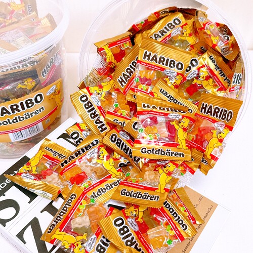现货HARIBO哈瑞宝金熊多果汁水果橡皮糖德国小熊软糖零食独立包装 - 图0