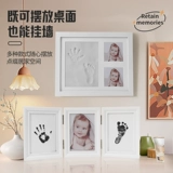 Детские отпечатки рук и ног для новорожденных, детская подарочная коробка, памятная фоторамка для молочных зубов, комплект