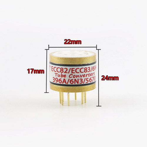 高级定制 ECC82/ECC83/6N4转396A/6N3/5670 电子管镀金转换座 - 图0