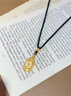 金福如意锁福锁平安锁佛头吊坠