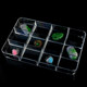 Acrylic transparent jewelry box with lid 12 grid plastic box