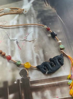 天然正品玉石单珠项链百搭男女同款锁骨链可调节新中式百搭礼物