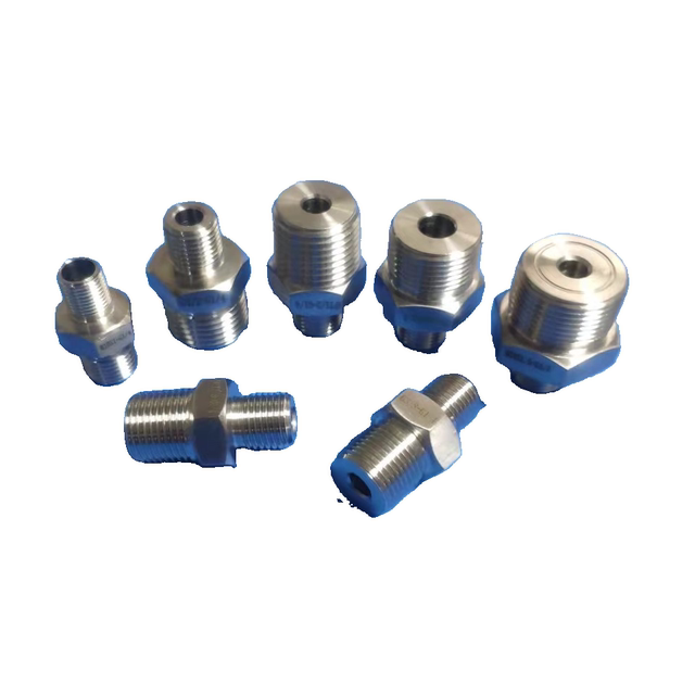 Instrument diameter double-external wire thread conversion joint