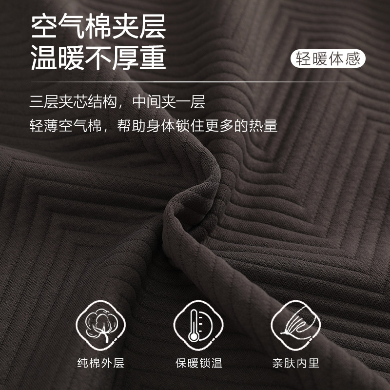 浪莎空气棉冬季睡衣男士纯棉长袖夹棉夹层加厚青少年可外穿家居服,淘宝优惠券,粉丝福利购,淘宝优惠卷