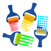 Kindergarten Children DIY Painting Tool Graffiti sponge seal Brush Drawing Roller Sponge Brush Paintbrush