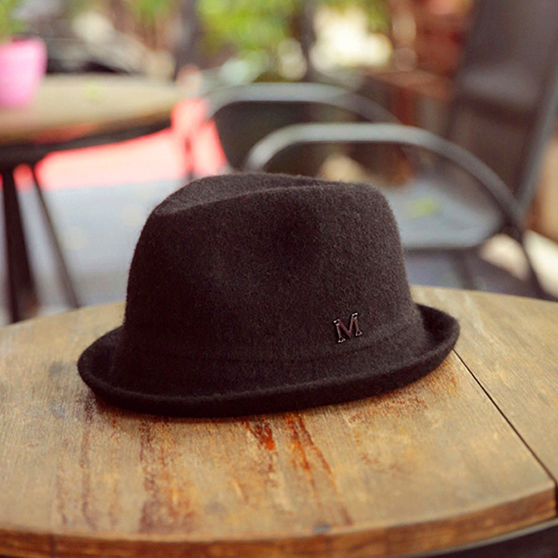 帽子女秋冬小礼帽韩版羊绒m帽英伦复古时尚羊毛呢帽男爵士帽卷边,淘宝优惠券,粉丝福利购,淘宝优惠卷
