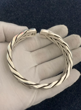 编织纯银手镯百饰情缘足银