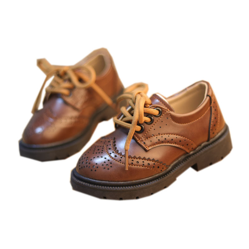 男童百搭小皮鞋2025新款软底儿童单鞋英伦风布洛克复古女孩演出鞋,淘宝优惠券,粉丝福利购,淘宝优惠卷