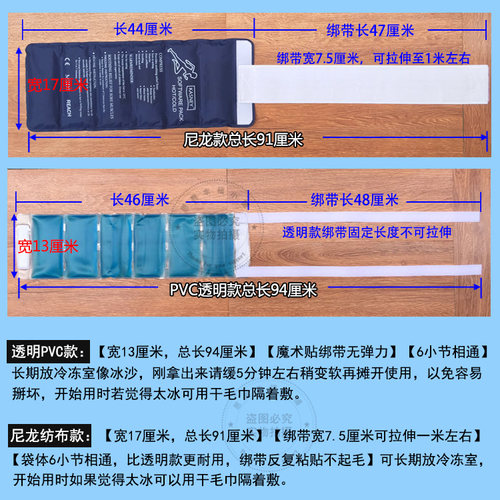 可绑凝胶冰袋运动冰敷袋关节膝盖扭伤术后降温冷敷热袋贴反复用-图2