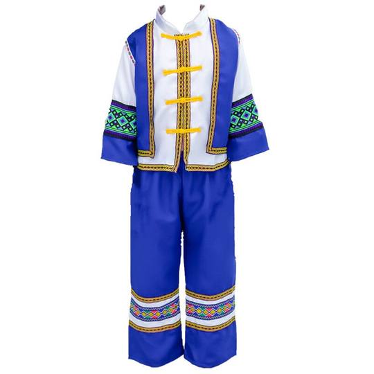 Children's national costumes Lahu men's stage dance costumes