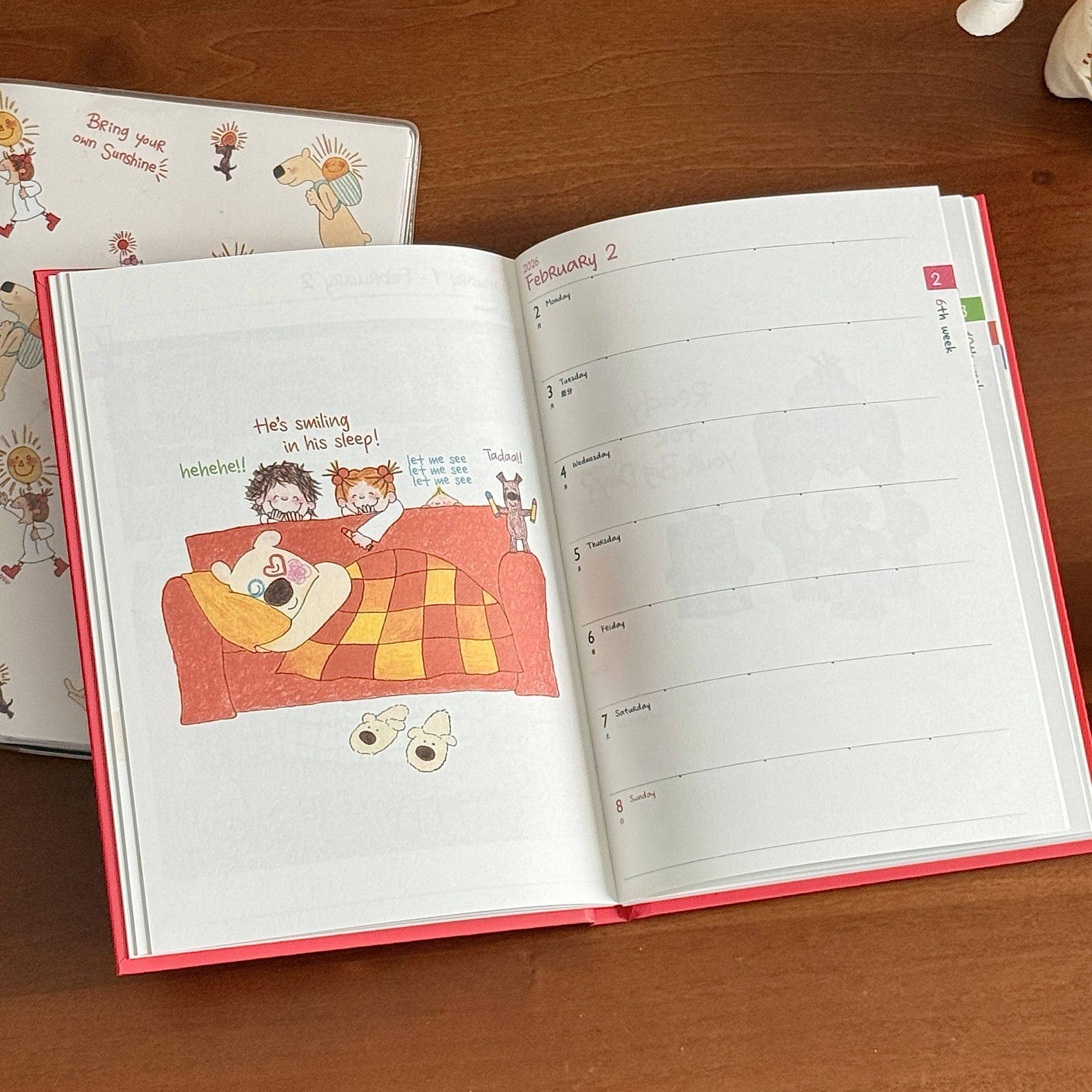 2026年新款Coco酱日程手帐本高颜值硬壳B6彩色内页计划记事笔记本,淘宝优惠券,粉丝福利购,淘宝优惠卷