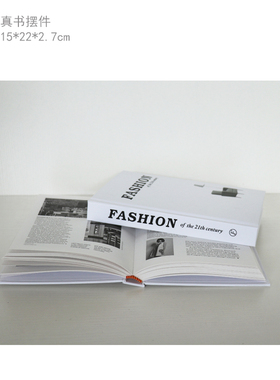 黑白灰可翻页别墅书柜摆件装饰品