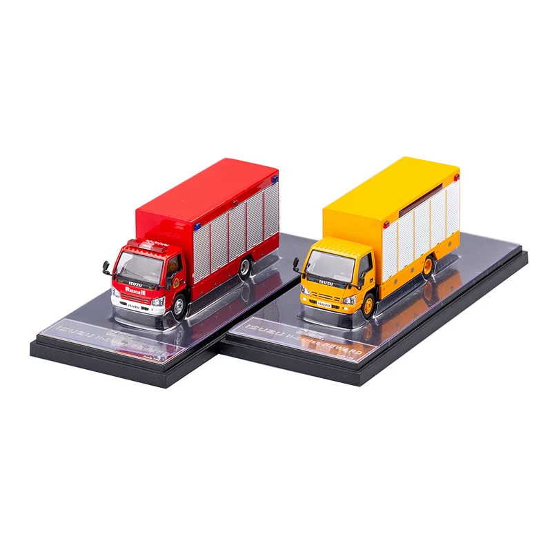 GCD 1:64 пятидесят п Bell Исузу инженерия Пожарный Дракон Чистый транспорт Модель из сплава