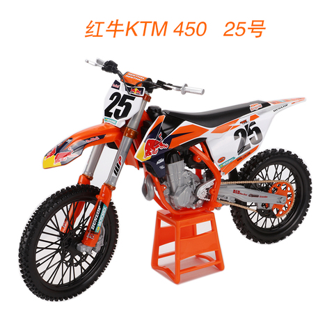 美驰图1:6红牛摩托2017 KTM 450 SX-F越野赛车摩托车模型 大号