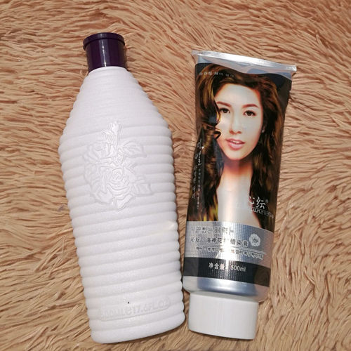 沁纭洛神花打蜡染发膏雅诺微慈染发剂 亚麻色植物染发霜 450ML*2 - 图1