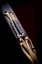 Large boutique old Tibetan treasures handed down from ancient times iron carvings inlaid with copper counters a pair of accessories counters