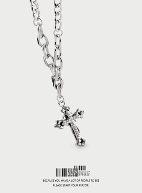 欧美街头十字架项链男女潮酷ins