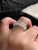 Jade ring ring ring ring 12/13 circle Y399 natural a goods jade round ring plain ring Burmese material jade ring