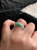 Jade ring ring ring ring 9/10 circle Y497 natural a goods jade round ring plain ring Burmese material jade ring