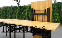 Folding Meeting Table Desk Training Table Long Strip Table Active Desk Desk Desk Easy Folding Table 140 * 70 cm