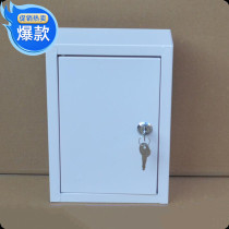 Real Shot High 2 White Large Tin Milk Box Outdoor Hanging Wall Milk Distribution Box With Lock Fresh Milk Delivery Box