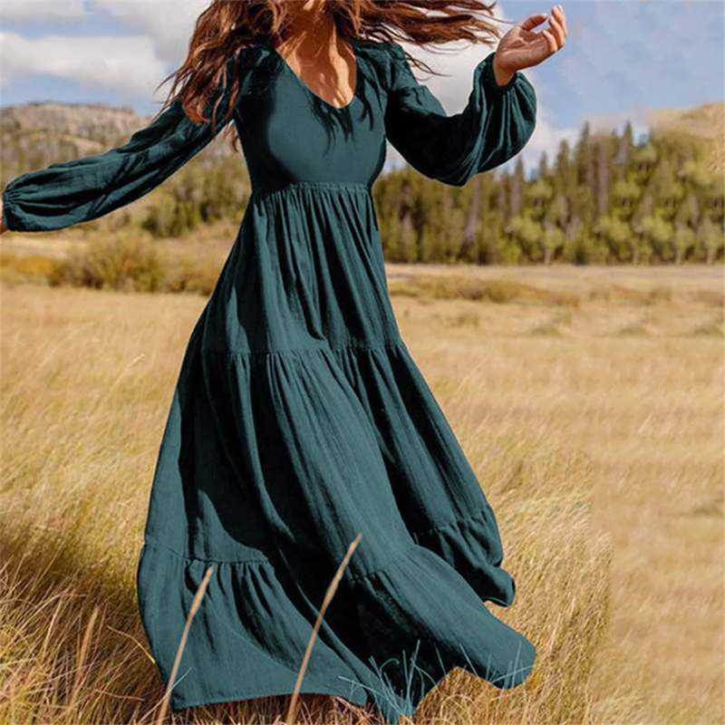 2022 Party Elegant Women Long Sleeve dress S-5XL女长袖连衣裙 - 图1