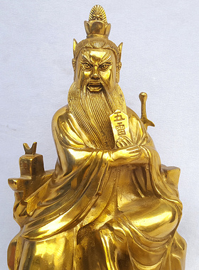 龙虎山黄铜家居装饰品张天师