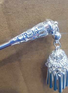 古风汉服盘发器发簪女少数民族风苗银复古宫廷步摇流苏发钗簪子