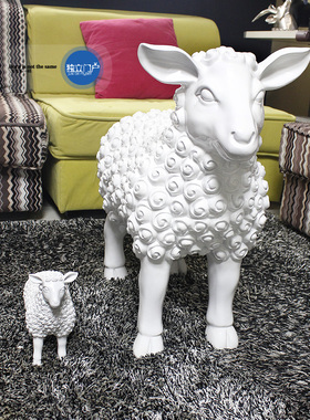 欧式风动物样板间婚房模型装饰品