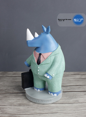 树脂可爱风卡通趣味动物桌面摆件